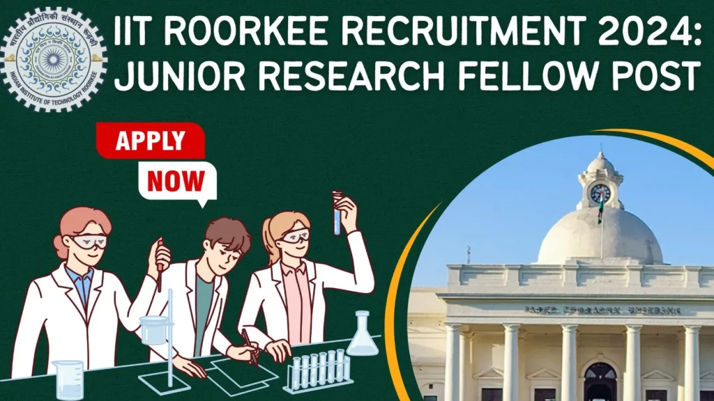 IIT Roorkee Recruitment 2024 Junior Research Fellow Post, How to Apply